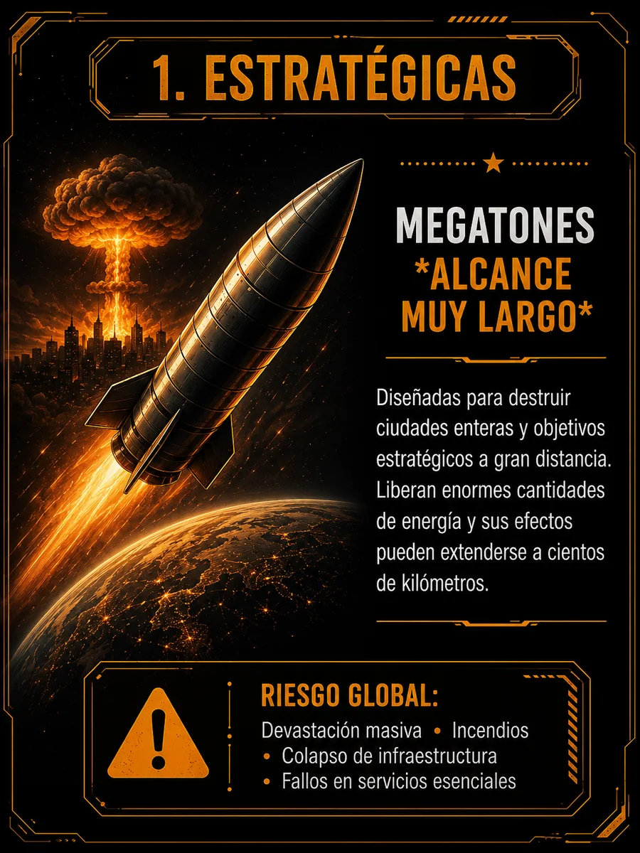 Amenaza estratégica: megatones, alcance muy largo