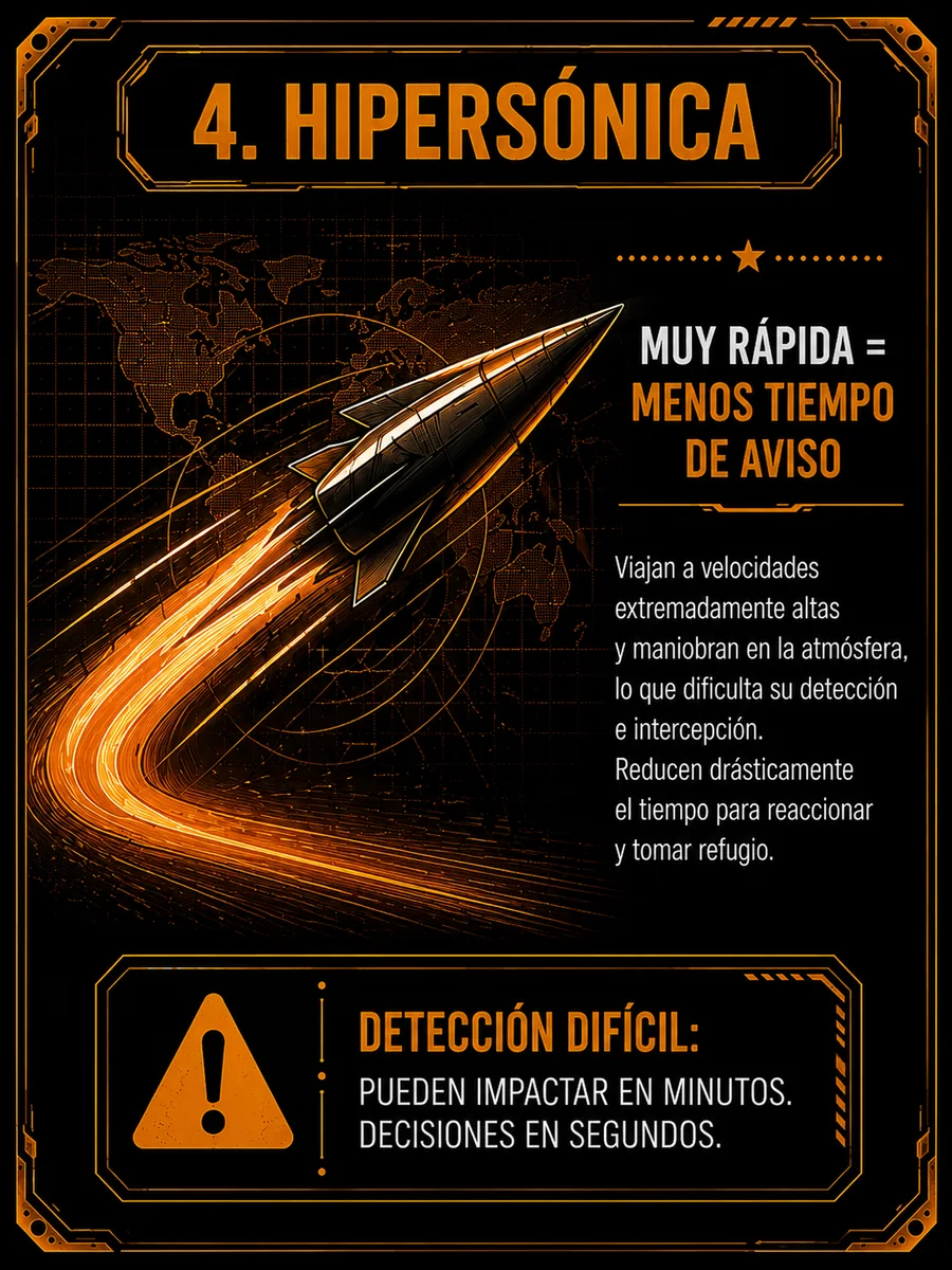 Amenaza hipersónica: menos tiempo de aviso